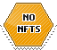 no NFTs hexagonal stamp